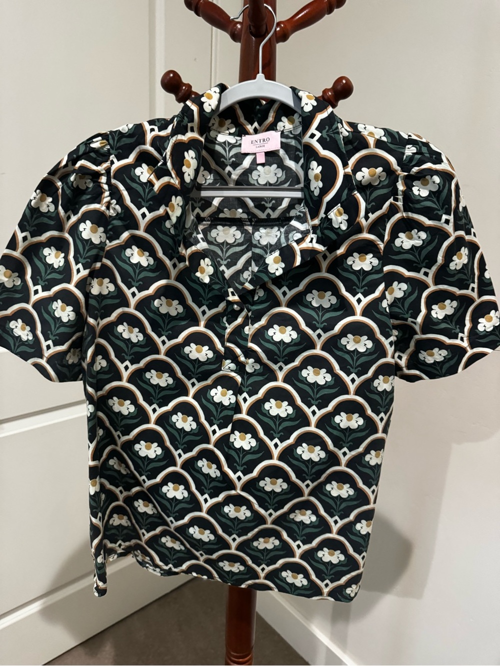 Entro Floral Print Short-Sleeve Shirt